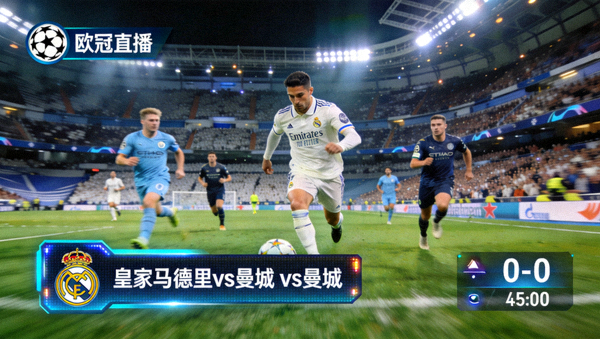 欧冠皇家马德里对阵曼城比赛直播画面